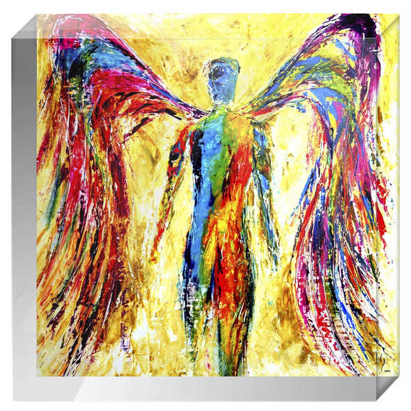 ANGEL OF PROTECTION ACRYLIC BLOCK