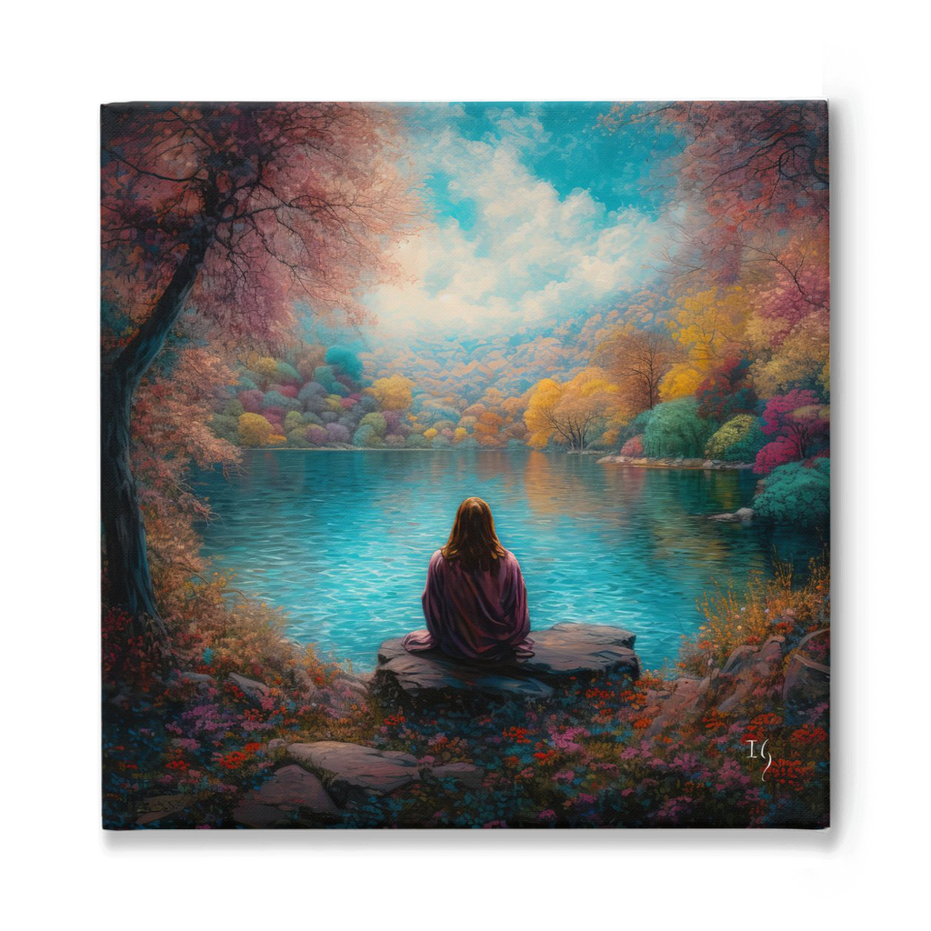 Faith-based Art: Jesus Meditating by the Calm Waters