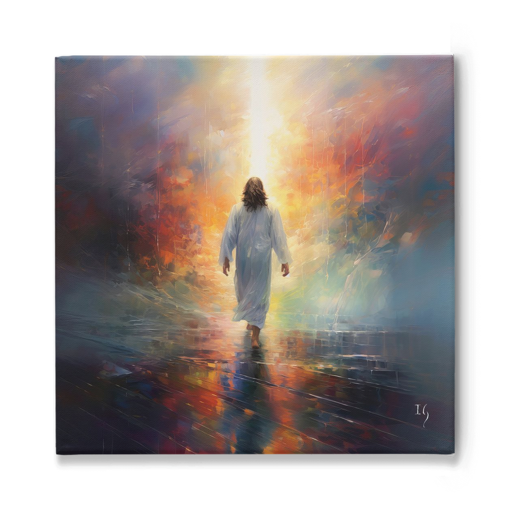 Faith-based Art: Jesus's Journey through Vivid Skies