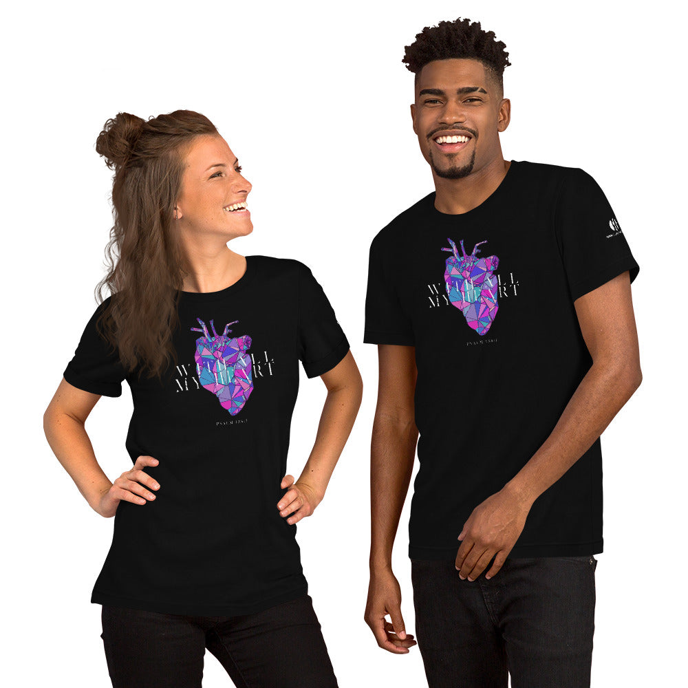 With all my heart-Short-Sleeve Unisex T-Shirt - ivanguaderramaonlinestores