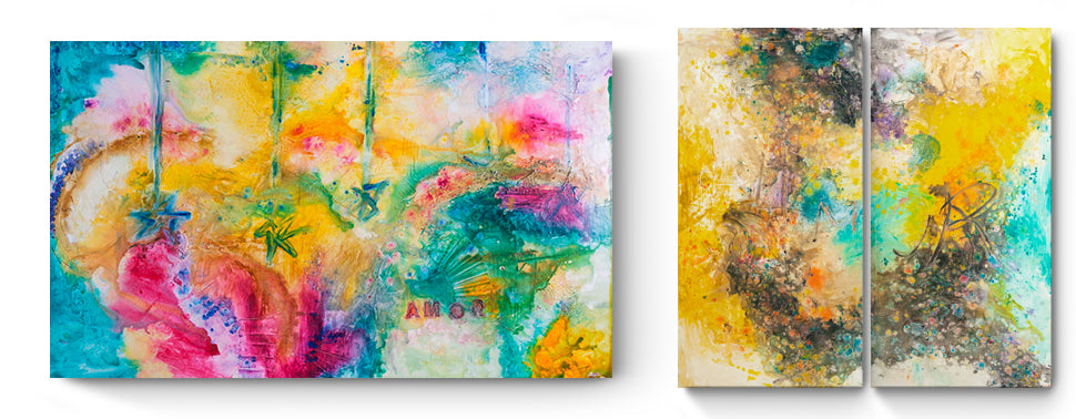 Original Abstract Collection by Ivan Guaderrama — signed original abstract Christian paintings in bold color and contemporary style