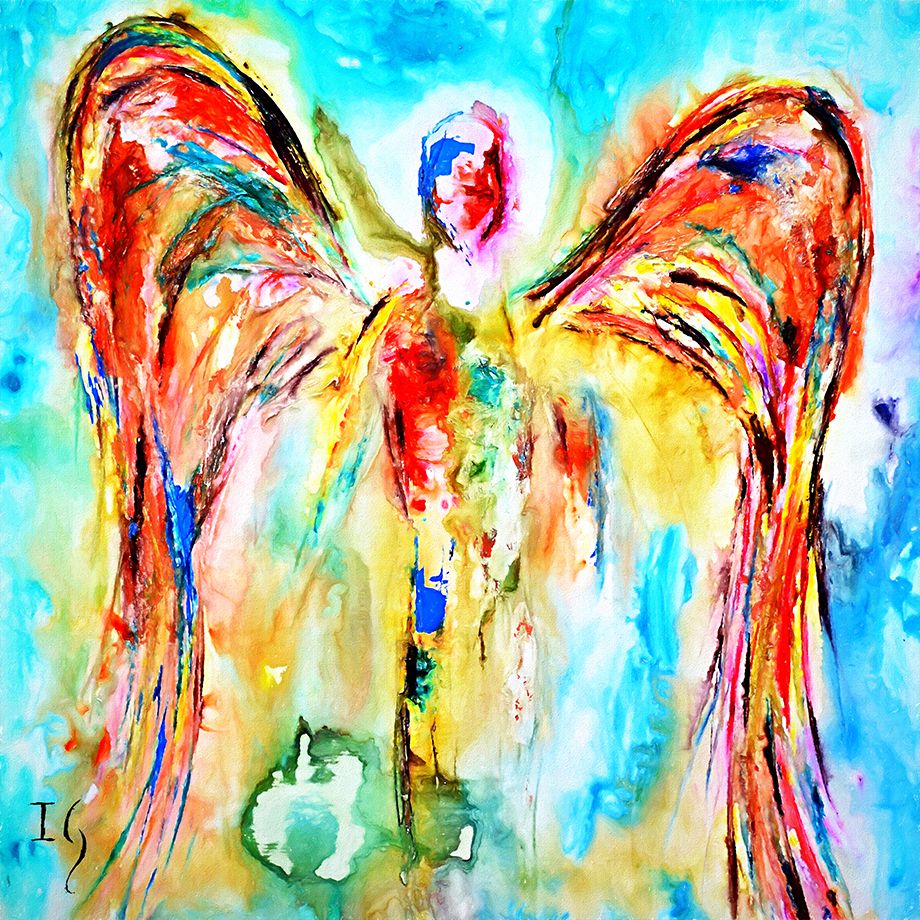 Angel Paintings collection by Ivan Guaderrama — guardian angel art and spiritual paintings for faith-filled homes