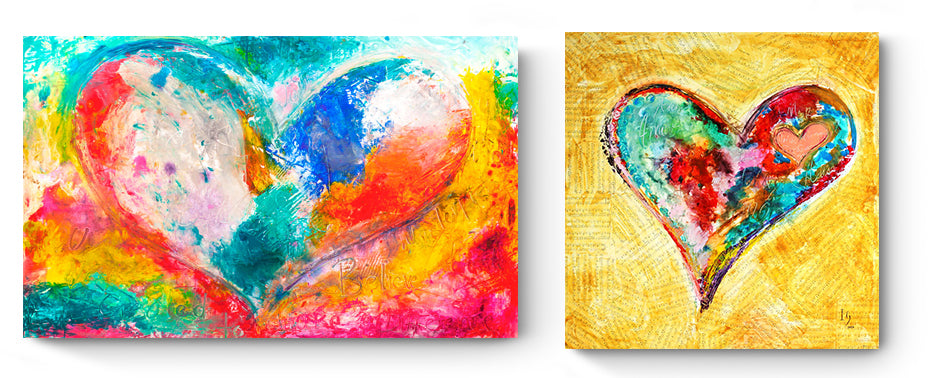Original Heart Collection by Ivan Guaderrama — signed one-of-a-kind heart paintings celebrating love and faith