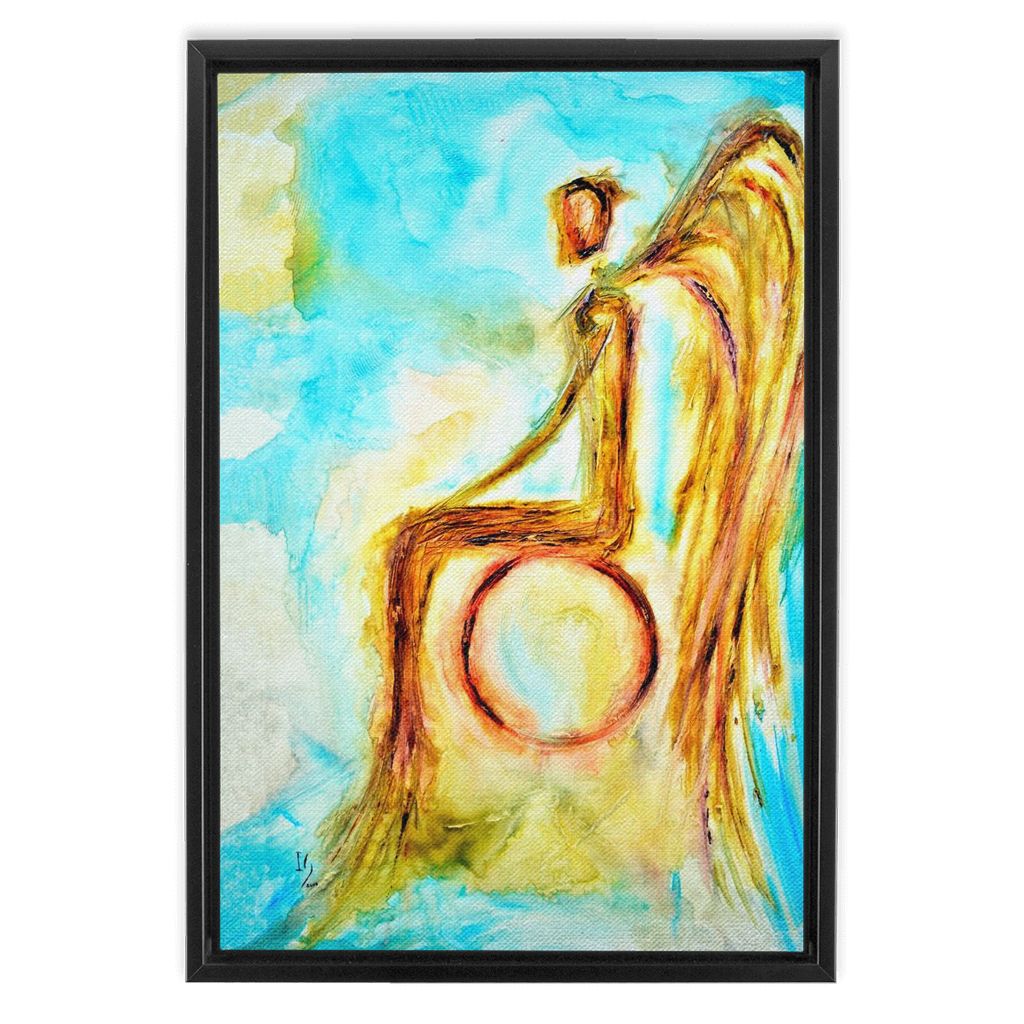 Peace artwork detail - angel painting canvas print wall art