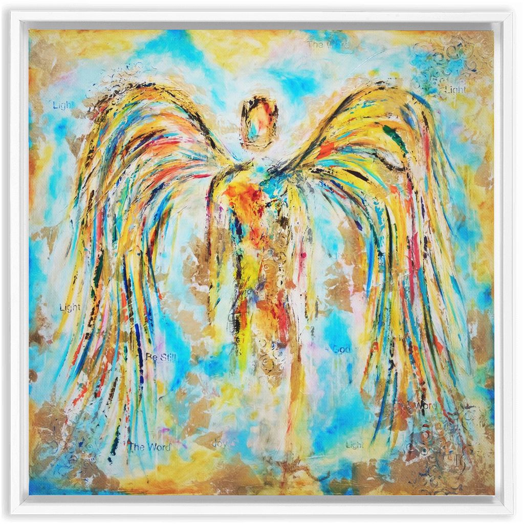 Angel Gabriel artwork detail - angel painting canvas print wall art