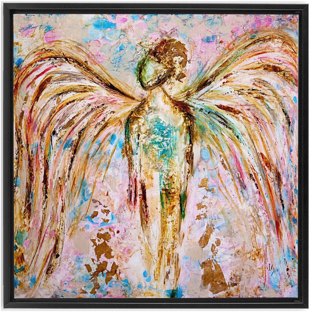 Angel Michael artwork detail - angel painting canvas print wall art