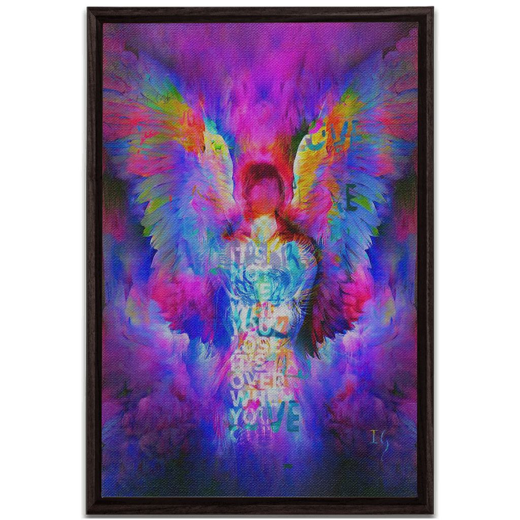 Decoding Soul artwork detail - angel painting canvas print wall art