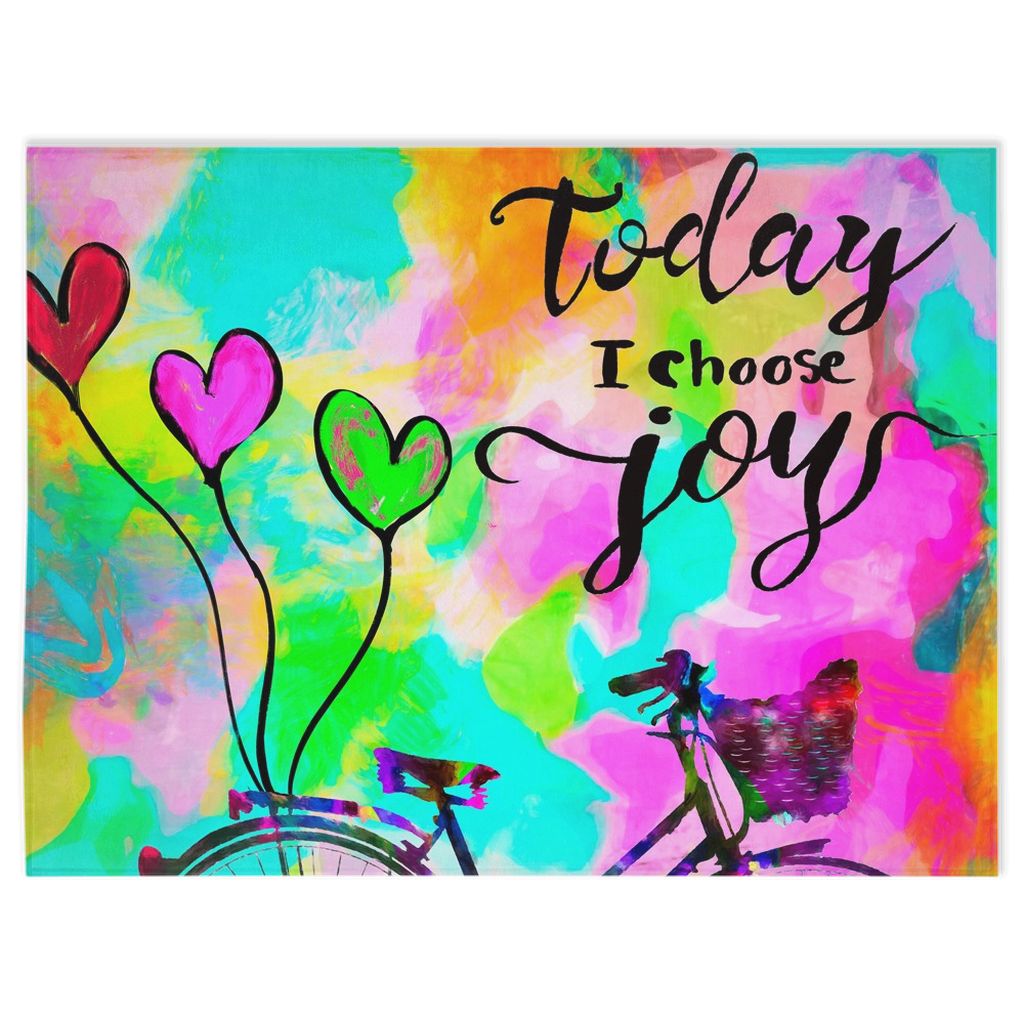 Today I Choose Joy Minky Blankets - christian inspirational minky blanket by Ivan Guaderrama