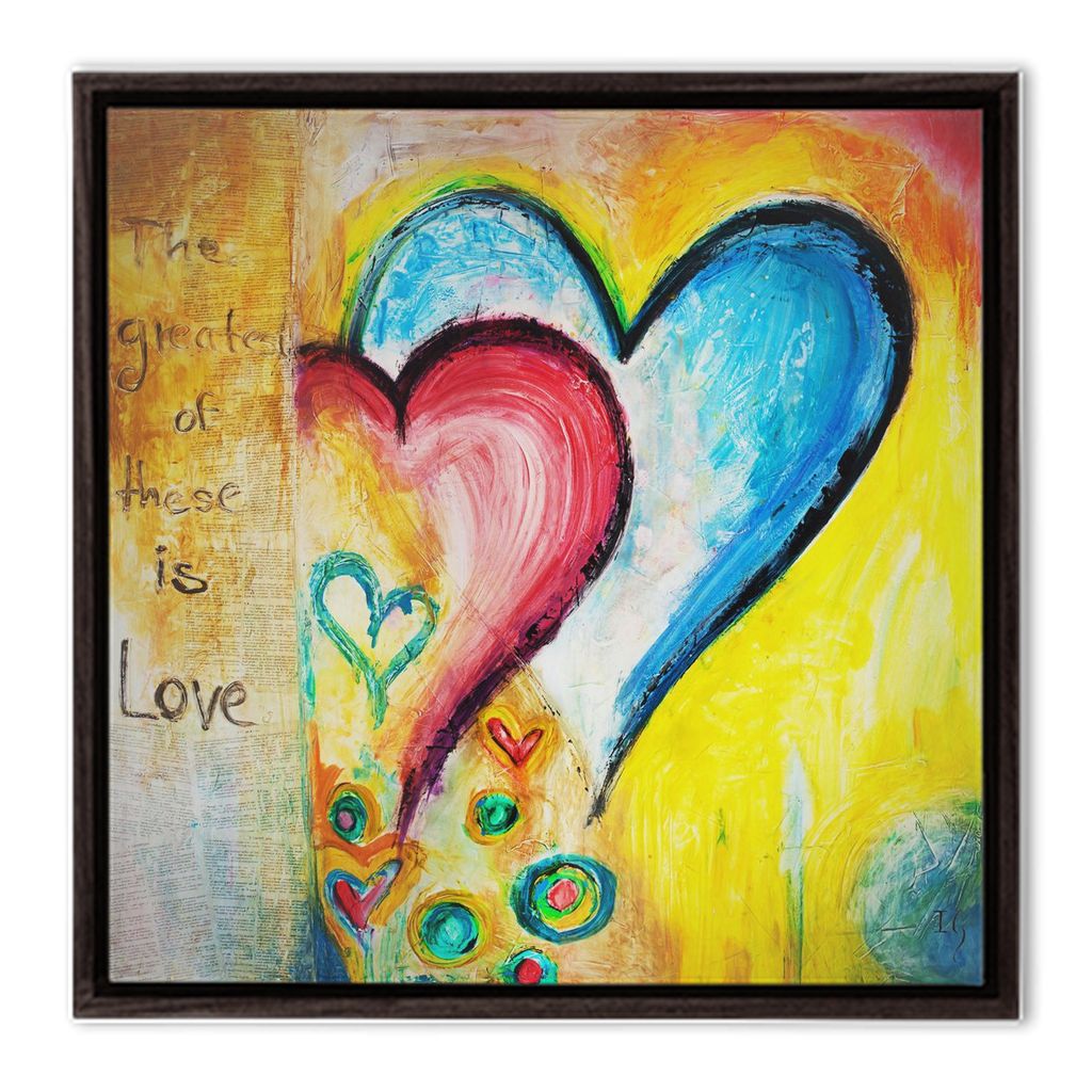 This Is Love - heart painting canvas print by Ivan Guaderrama