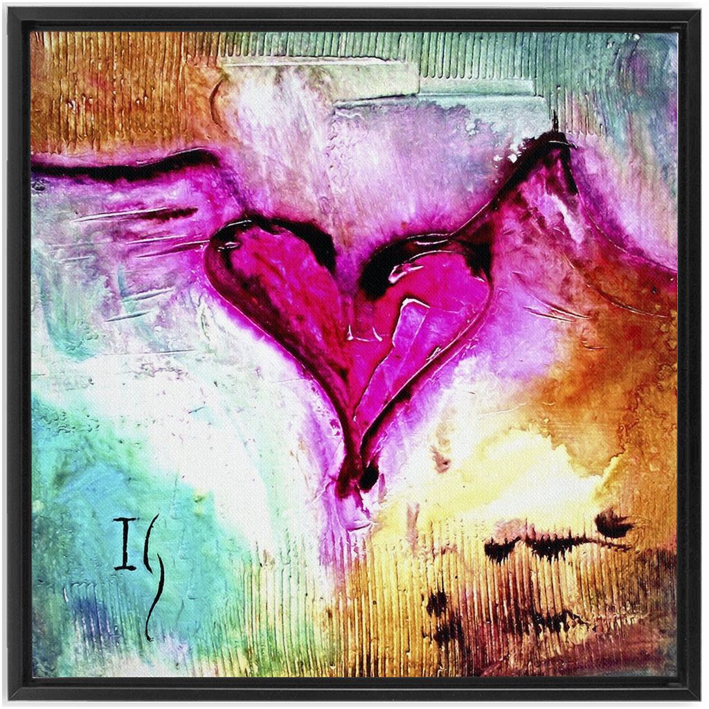 My Heart Belongs To You artwork detail - interactive canvas print that comes alive with mobile app wall art