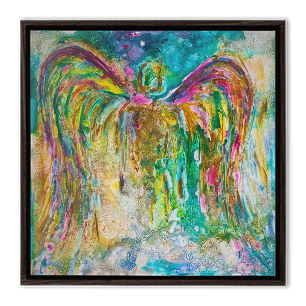 Heavenly Angels - angel painting canvas print by Ivan Guaderrama