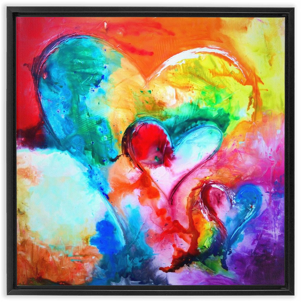 Better Together artwork detail - heart painting canvas print wall art