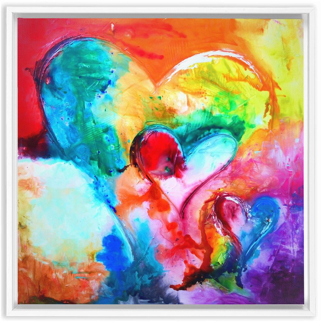 Better Together artwork detail - heart painting canvas print wall art
