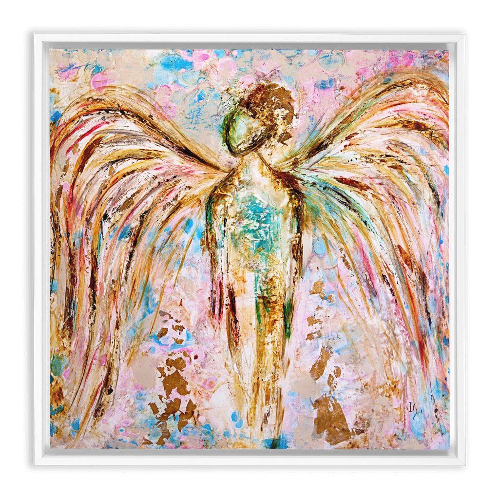 Angel Michael artwork detail - angel painting canvas print wall art