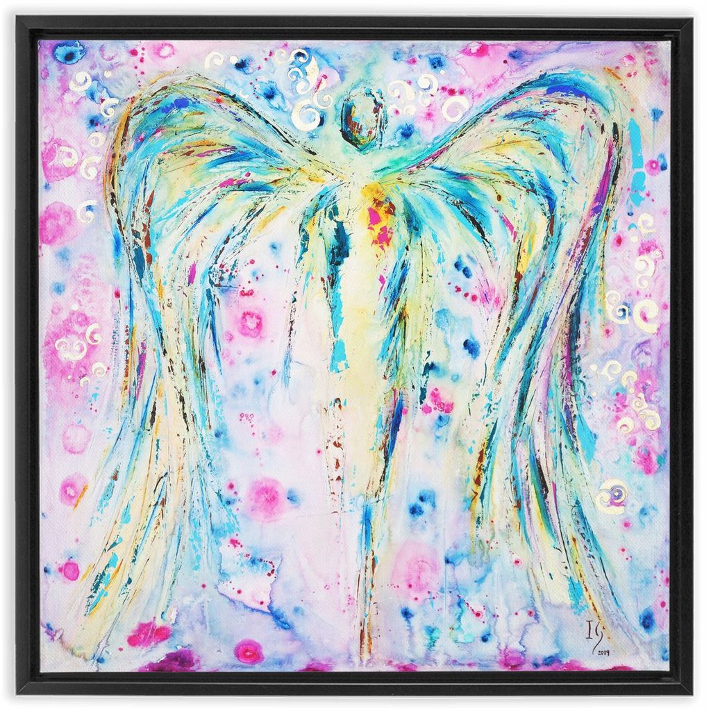 Oh My Soul artwork detail - angel painting canvas print wall art