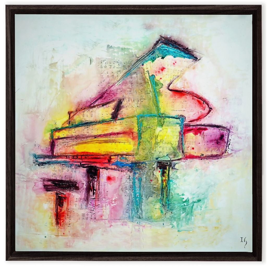 Jazz Piano artwork detail - music art canvas print wall art
