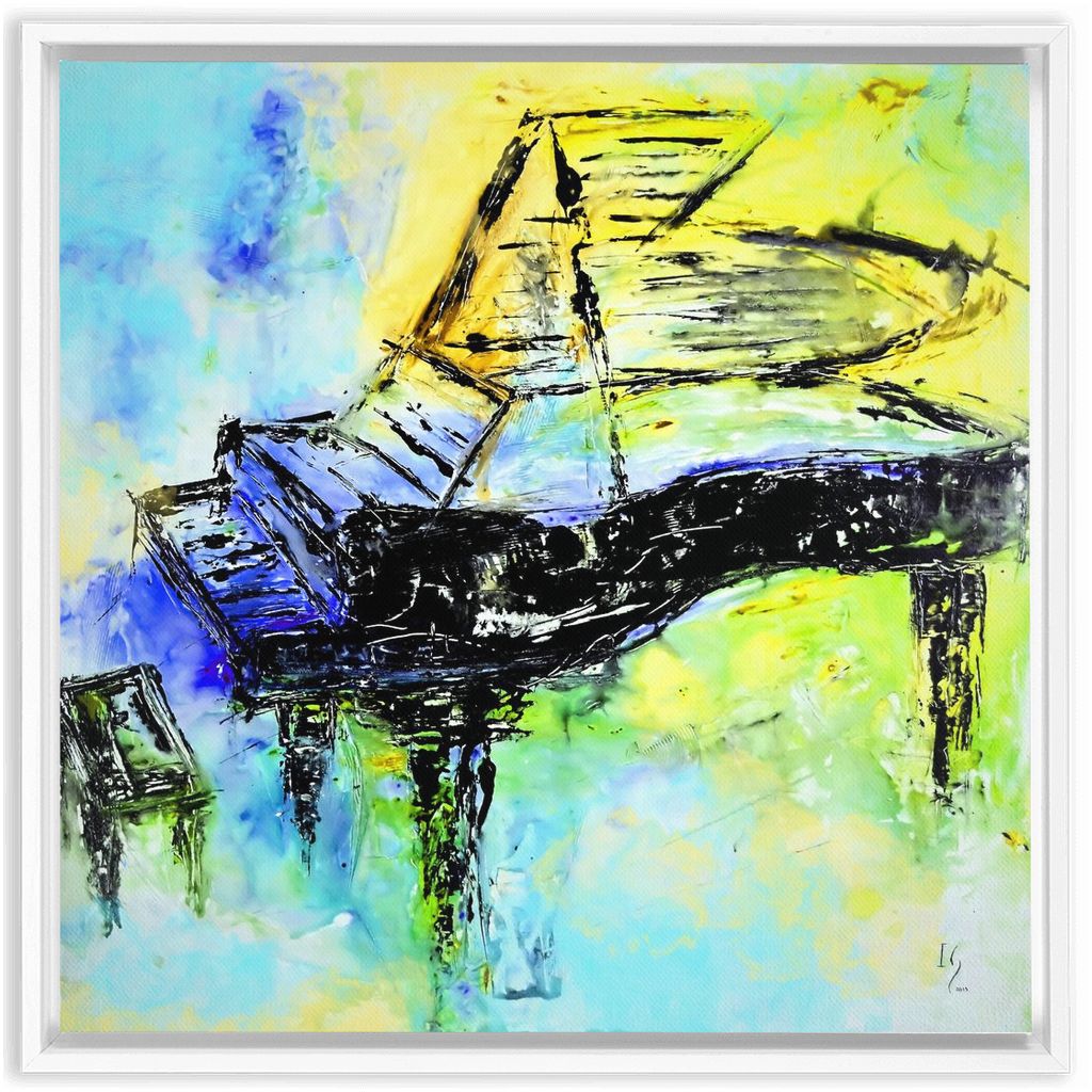 Piano Art artwork detail - music art canvas print wall art