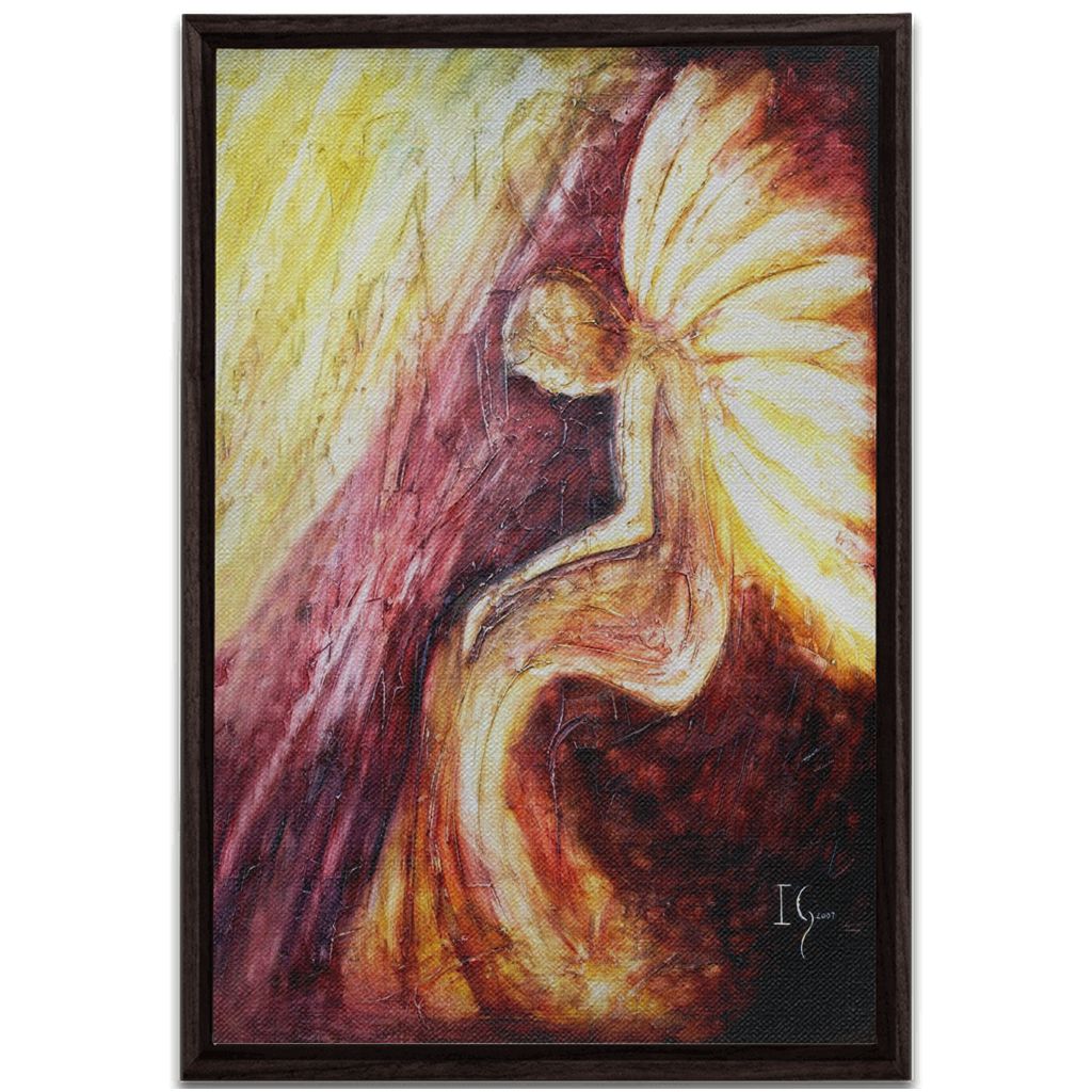 Serenity Prayer artwork detail - angel painting canvas print wall art