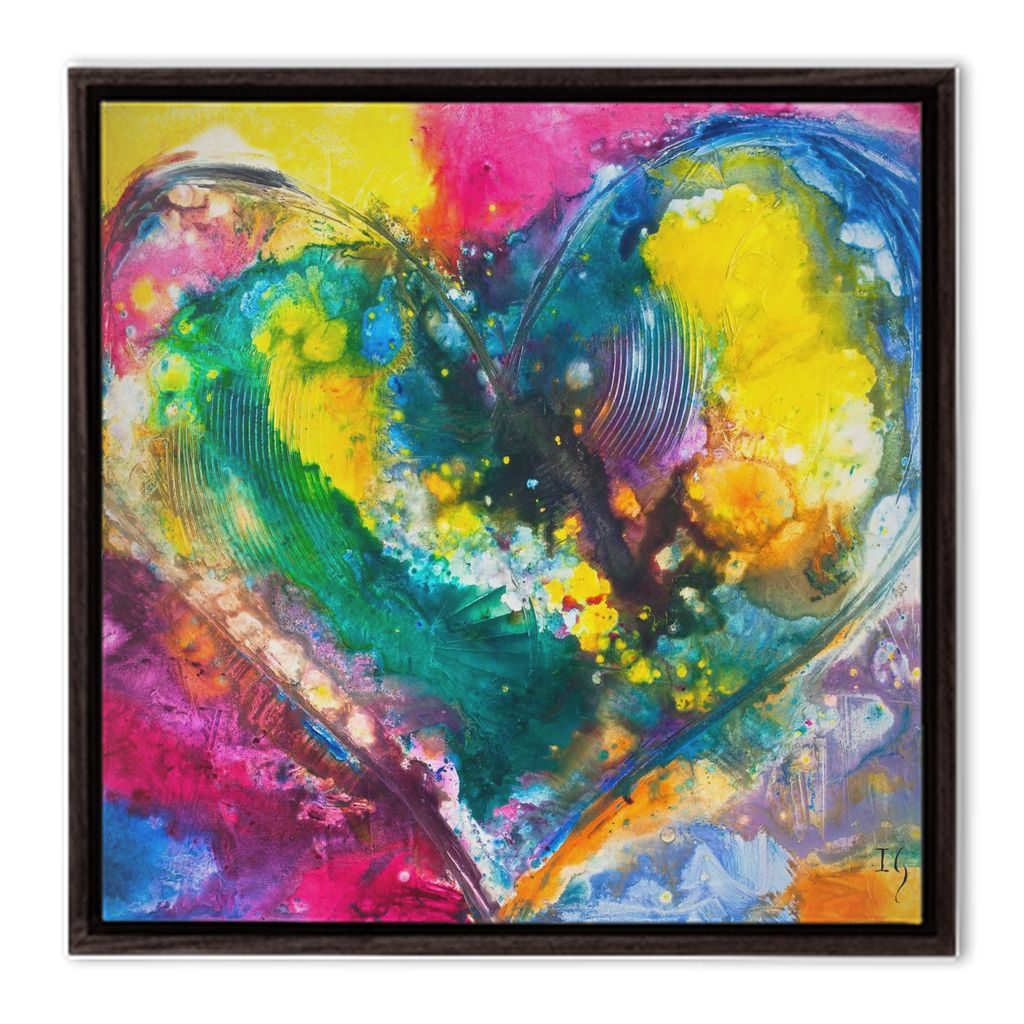 Love Never Fails - heart painting canvas print by Ivan Guaderrama