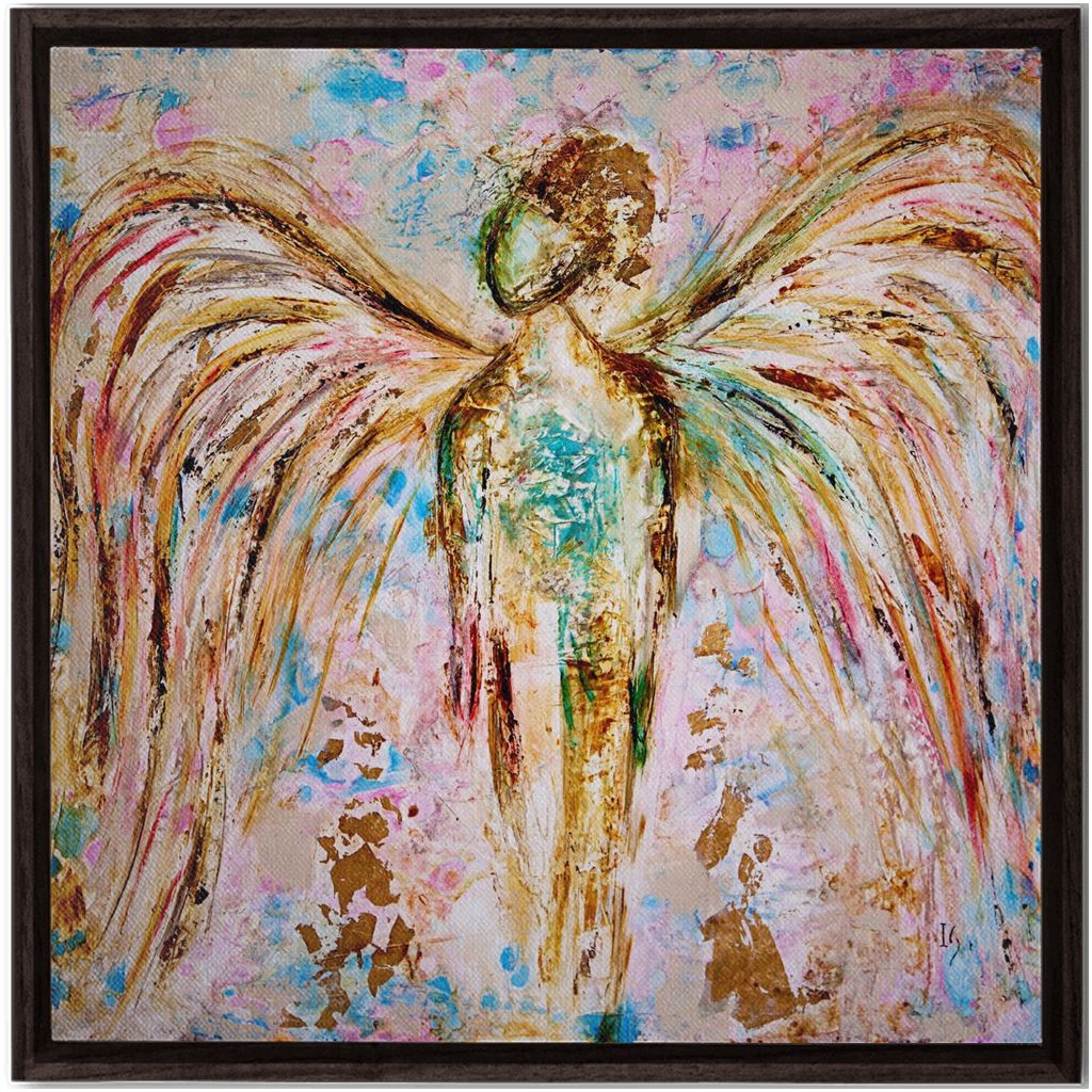 Angel Michael artwork detail - angel painting canvas print wall art