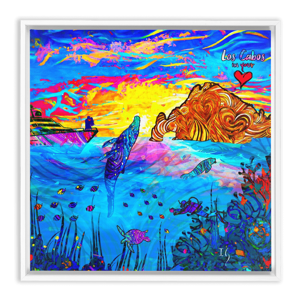 Los Cabos In Your Heart artwork detail - interactive canvas print that comes alive with mobile app wall art
