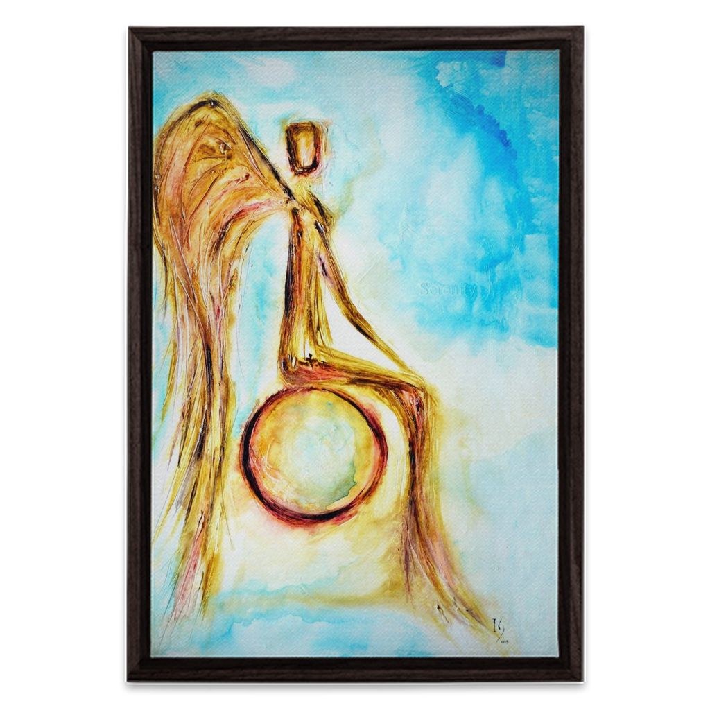 Blessed Assurance - angel painting canvas print by Ivan Guaderrama