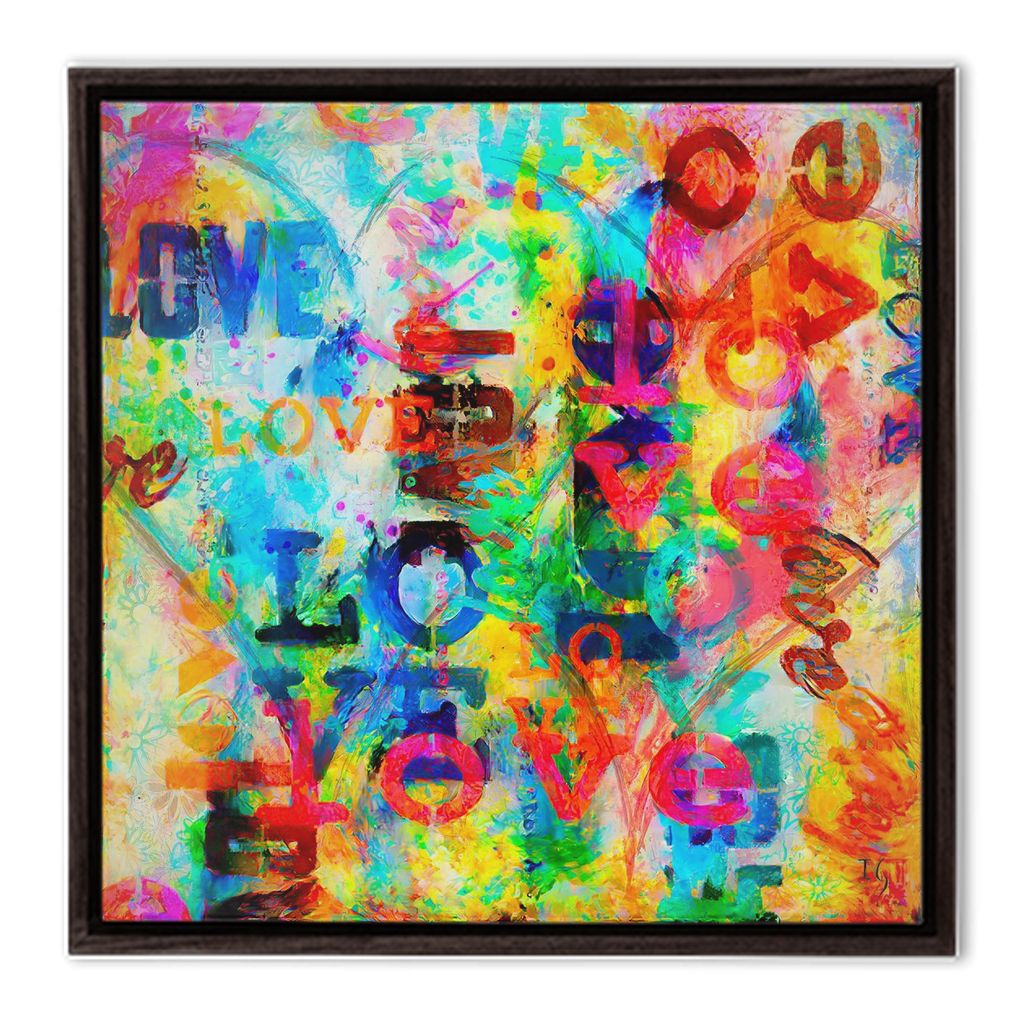 I love you 1000 times - abstract art canvas print by Ivan Guaderrama