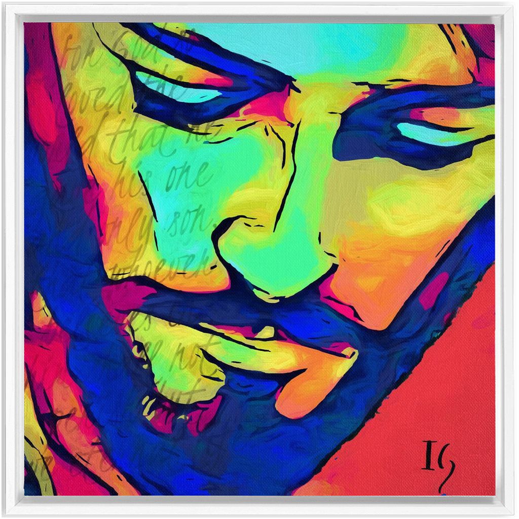 John 3:16 artwork detail - christian wall art canvas print wall art