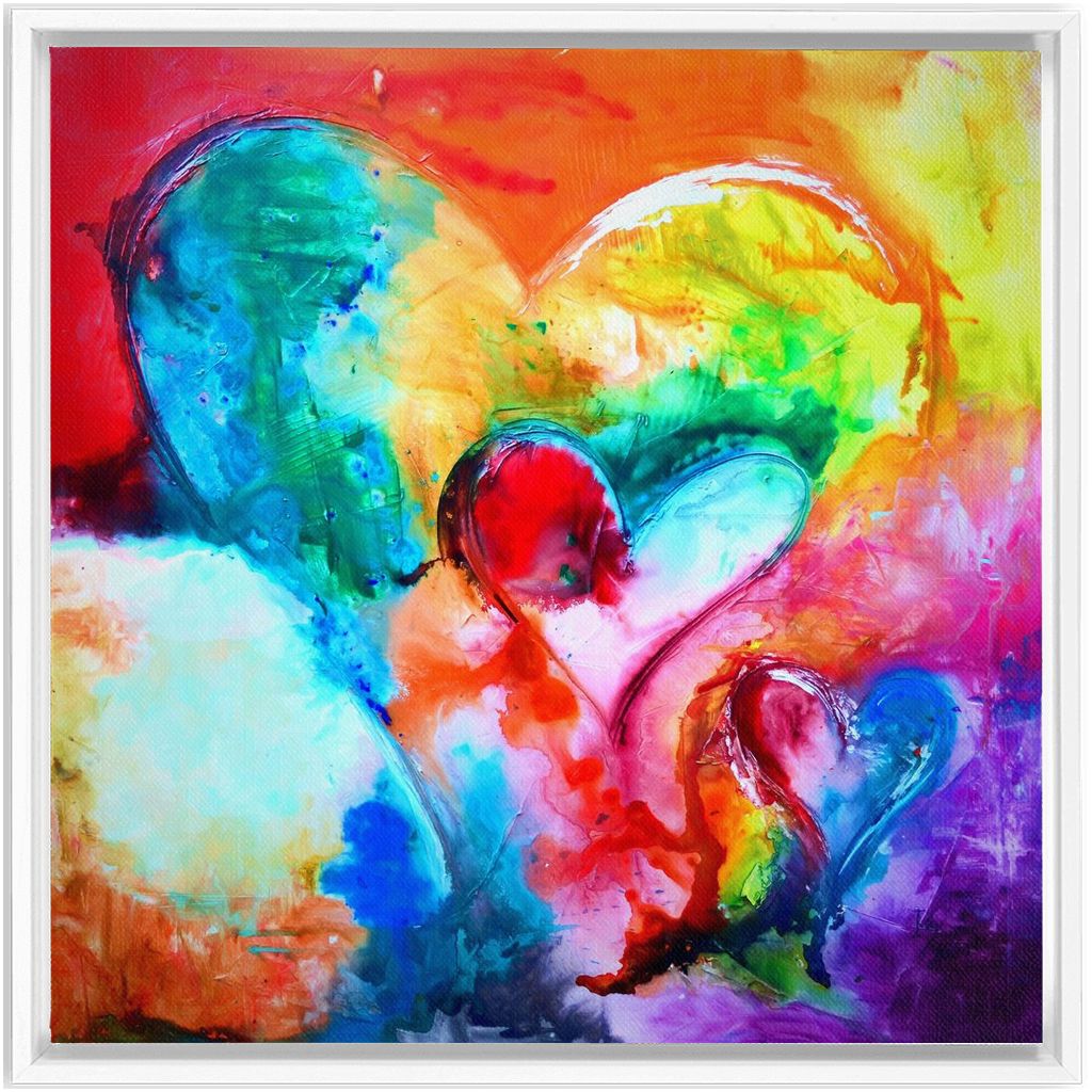 Better Together artwork detail - heart painting canvas print wall art