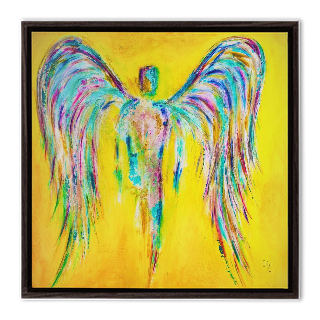 Celestial Angel - angel painting canvas print by Ivan Guaderrama