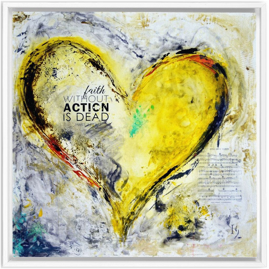 James 2:26 artwork detail - interactive canvas print that comes alive with mobile app wall art