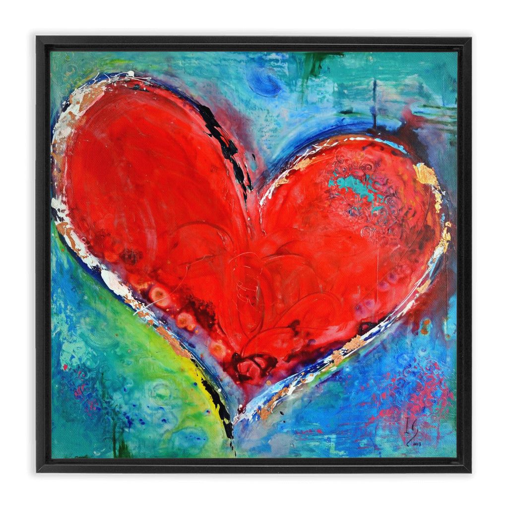 Divine Love artwork detail - heart painting canvas print wall art