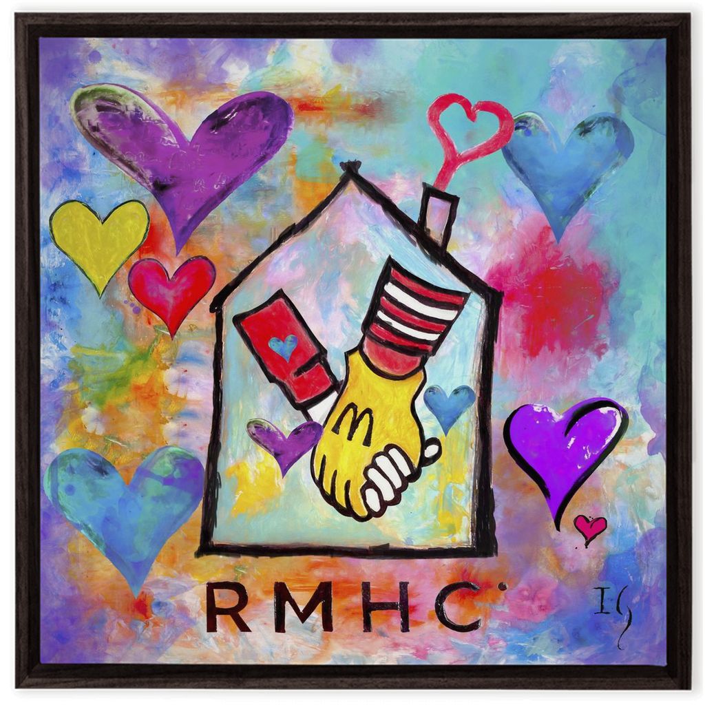 Ronald McDonald - House Charities artwork detail - interactive canvas print that comes alive with mobile app wall art