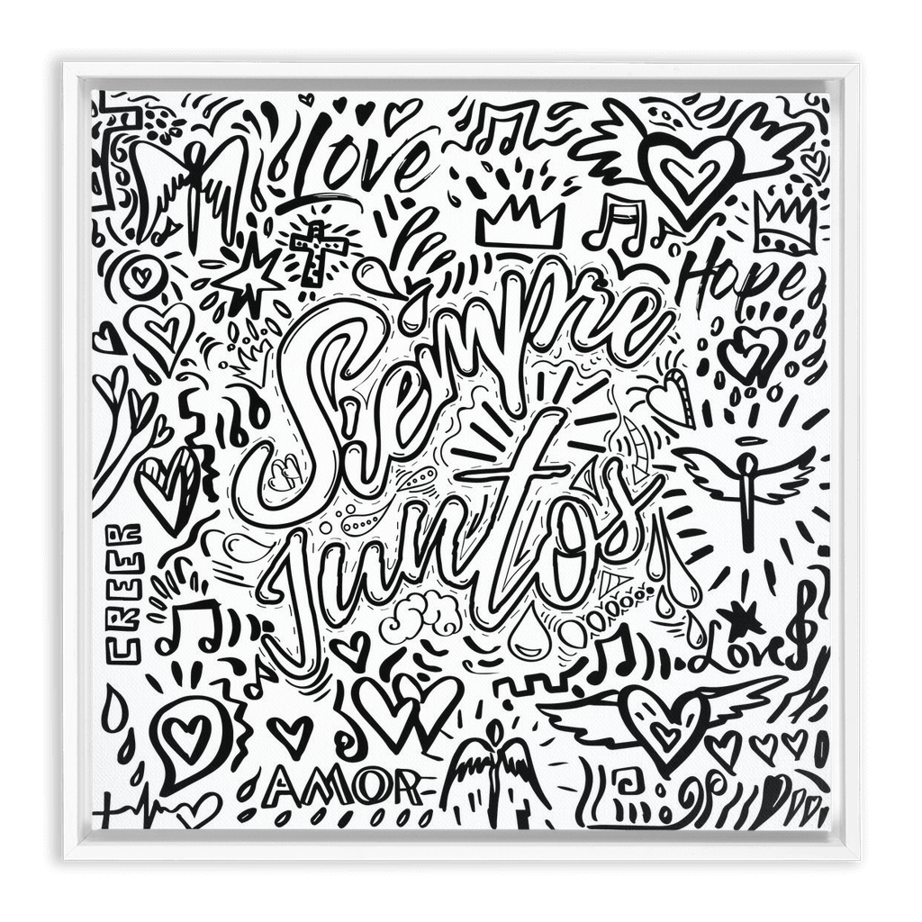 Colors of Faith -Siempre Juntos artwork detail - interactive canvas print that comes alive with mobile app wall art