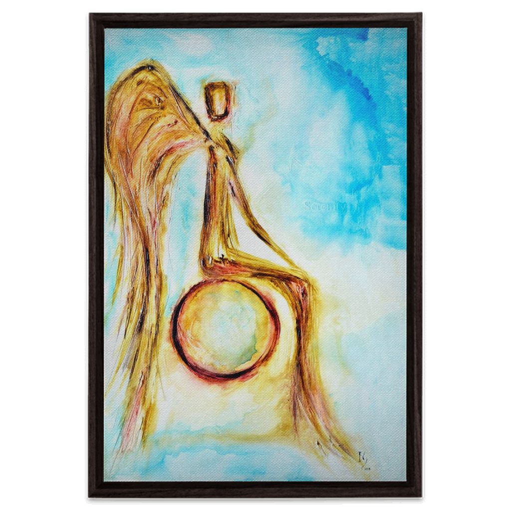 Blessed Assurance artwork detail - angel painting canvas print wall art