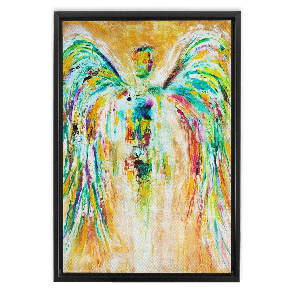 Precious Memories artwork detail - angel painting canvas print wall art