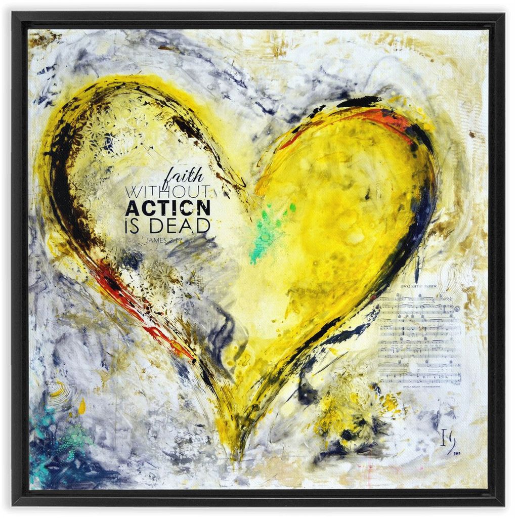 James 2:26 artwork detail - interactive canvas print that comes alive with mobile app wall art