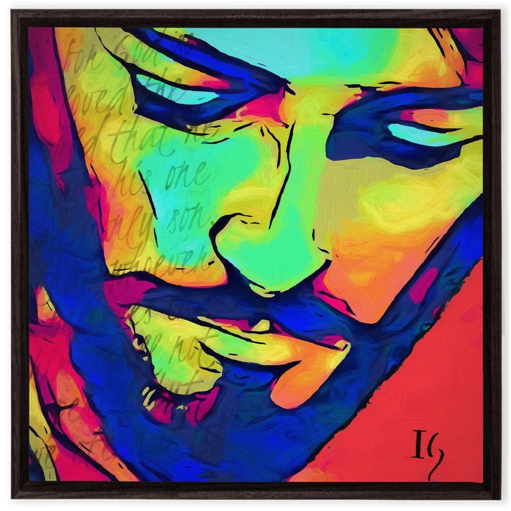 John 3:16 artwork detail - christian wall art canvas print wall art