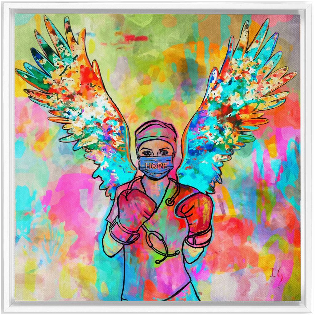 Today I Choose Hope artwork detail - interactive canvas print that comes alive with mobile app wall art
