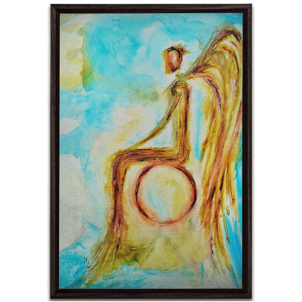 Peace artwork detail - angel painting canvas print wall art
