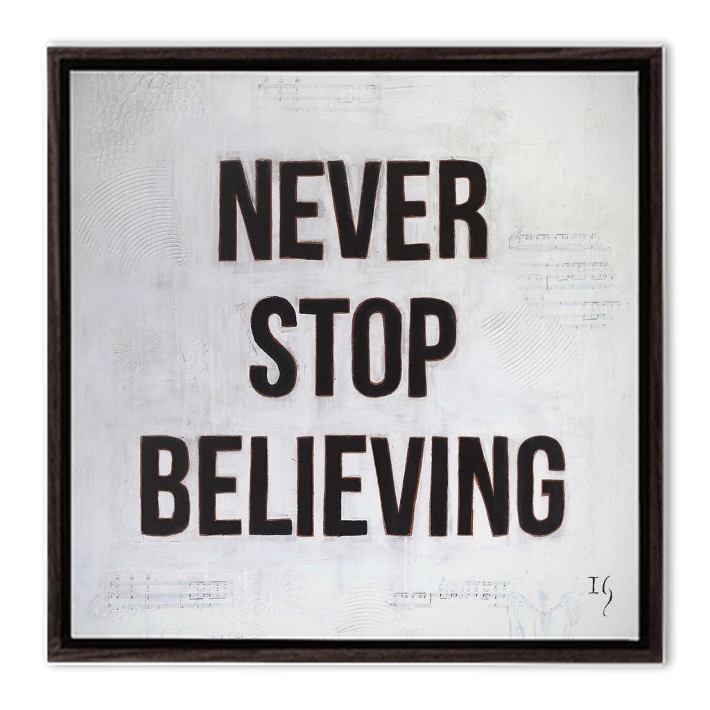 Never Stop Believing - interactive canvas print that comes alive with mobile app by Ivan Guaderrama