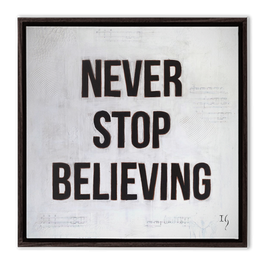 Never Stop Believing - interactive canvas print that comes alive with mobile app by Ivan Guaderrama