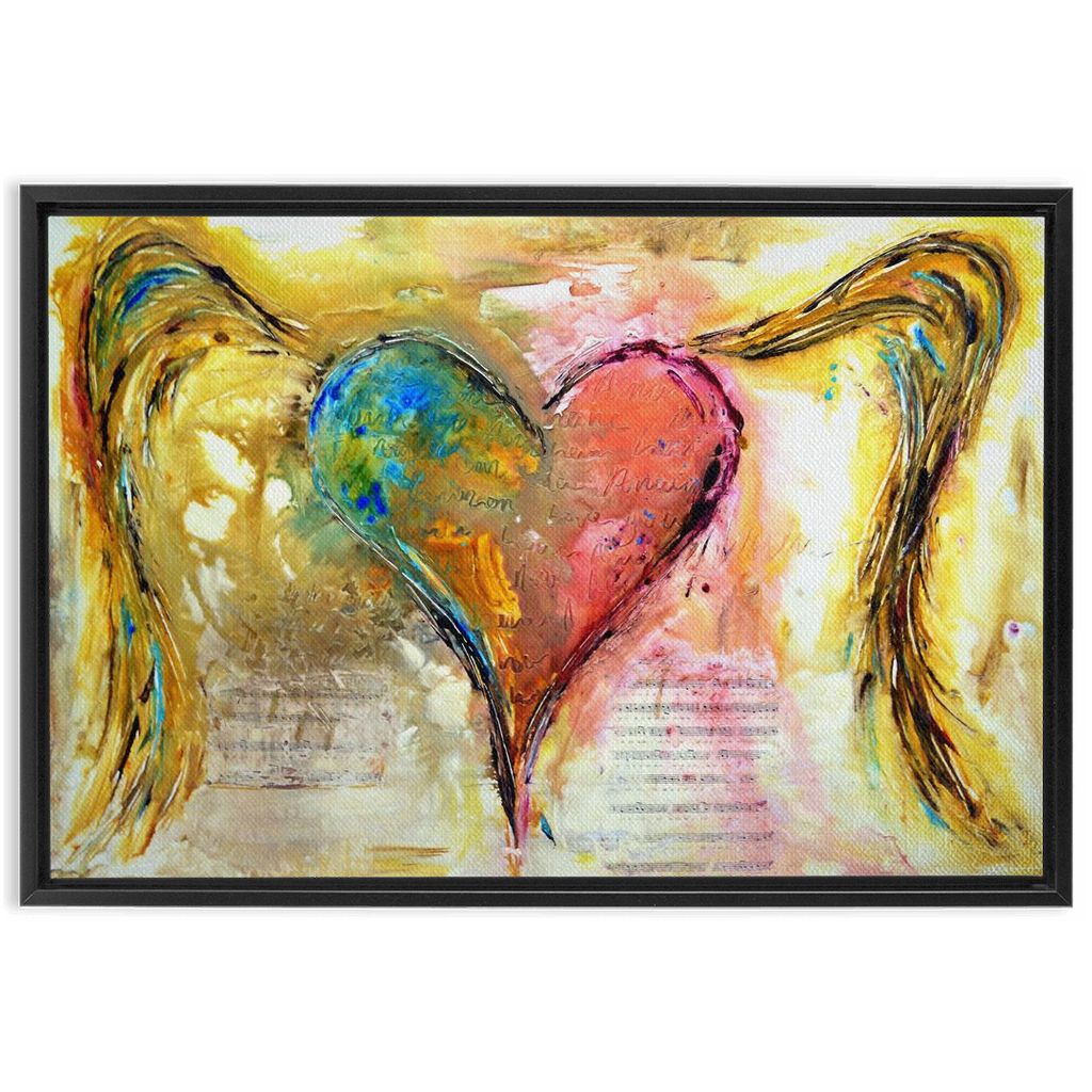 Love of Christ artwork detail - heart painting canvas print wall art