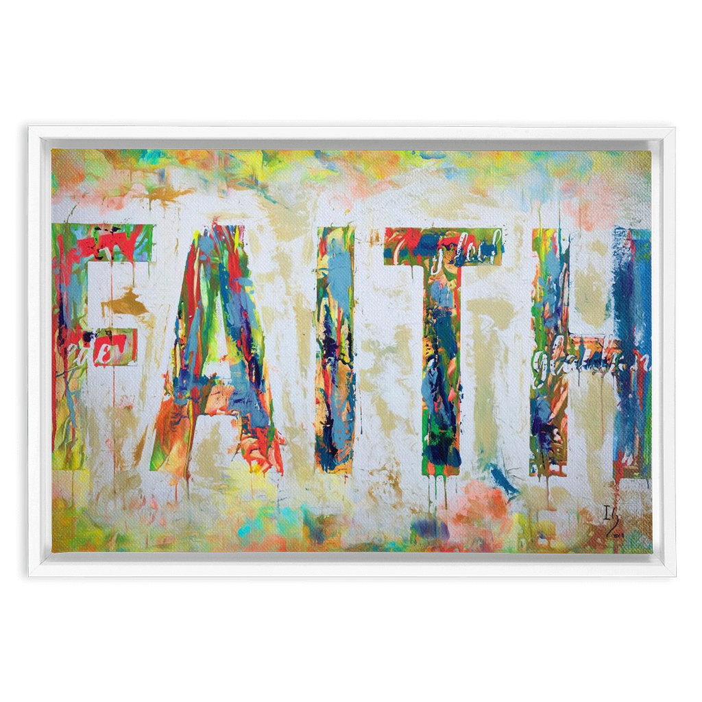 Faith artwork detail - bible verse wall art canvas print wall art