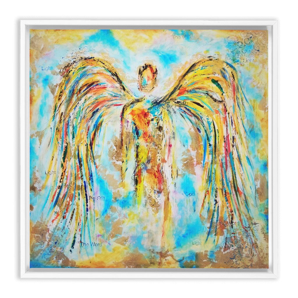 Angel Gabriel artwork detail - angel painting canvas print wall art