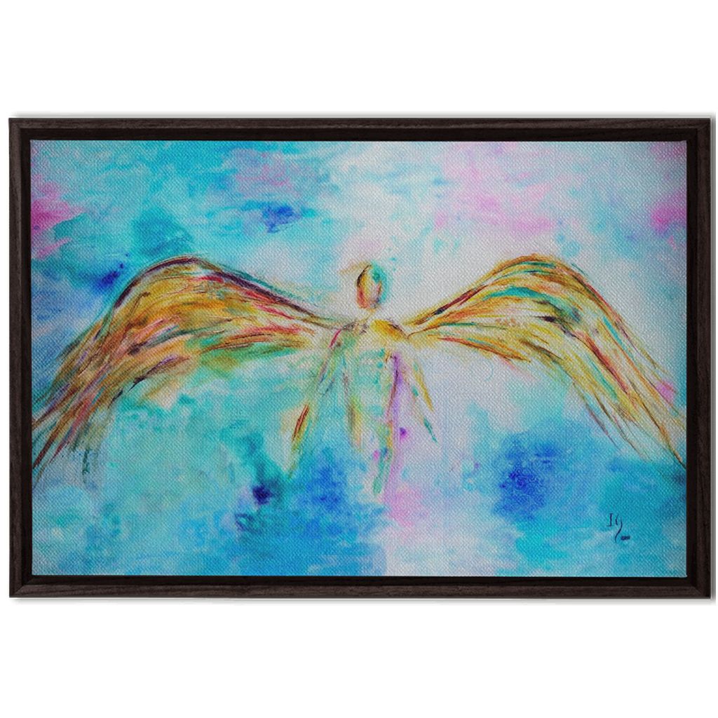 Blessed Beyond Measure artwork detail - angel painting canvas print wall art