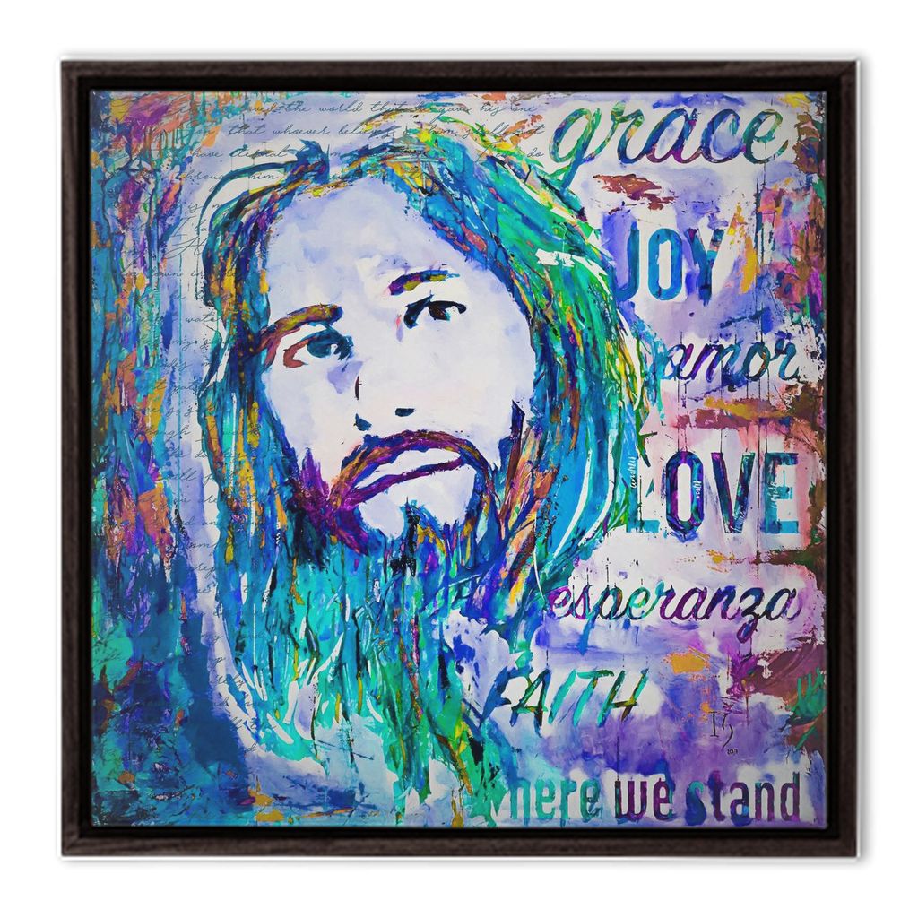 He is - bible verse wall art canvas print by Ivan Guaderrama