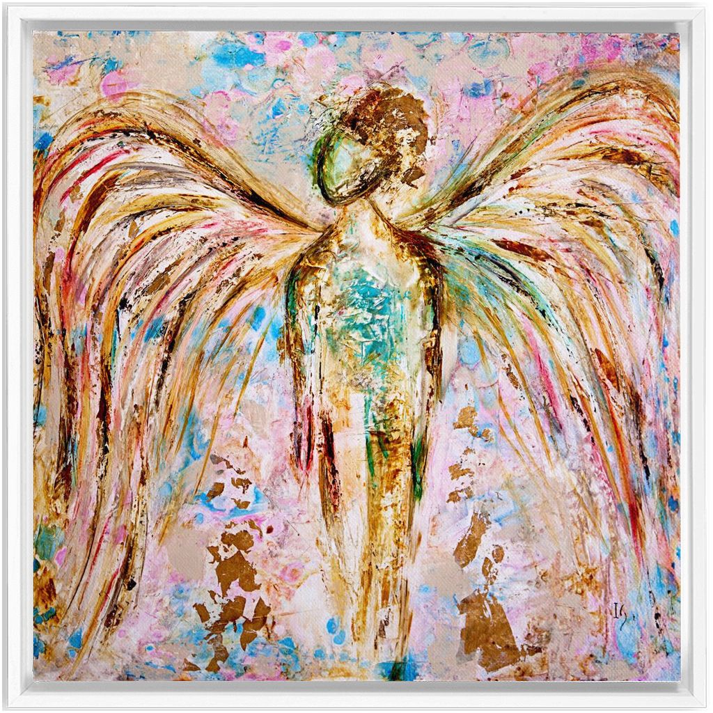 Angel Michael artwork detail - angel painting canvas print wall art