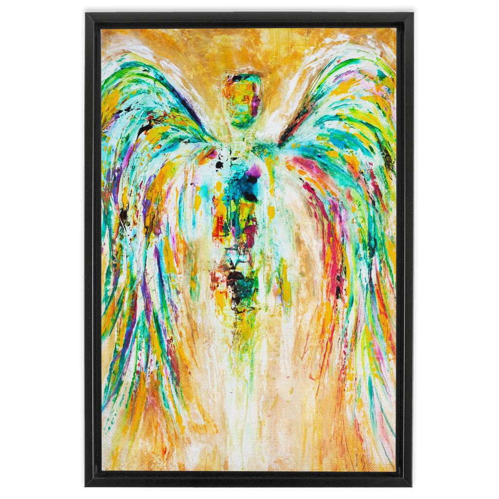 Precious Memories artwork detail - angel painting canvas print wall art