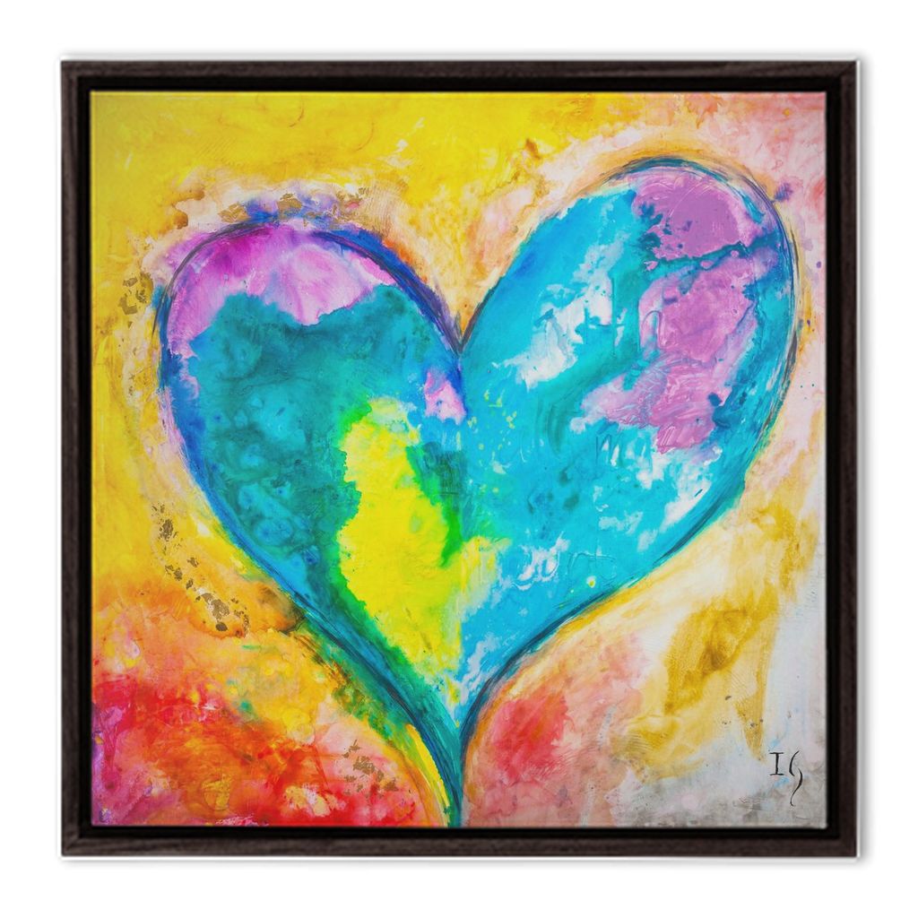 Beautiful Heart - heart painting canvas print by Ivan Guaderrama